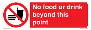 No food or drink beyond this point